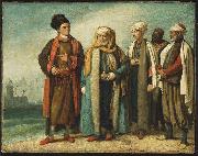 Benjamin West The Ambassador from Tunis with His Attendants as He Appeared in England in 1781 Spain oil painting artist